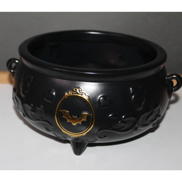 Bath & Body Works Black Footed Round Cauldron Body Care Holder Vanity Halloween - Picture 2 of 15